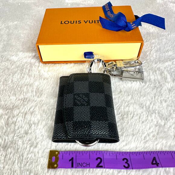 Louis Vuitton Damier Graphite key holder, fob holder keychain or cufflinks case - Picture 8 of 10
